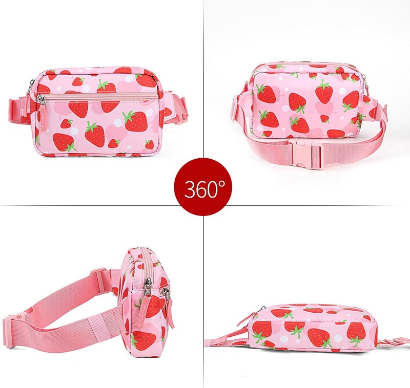 cotmcor Store Valentines Day Gifts for Kids: Fanny Pack Birthday Gift for 5 6 7 8 9 10 11 12 Year Old Teen Girls, Preppy Cute Trendy Stuff Colorblock Crossbody Bag Adjustable Belt Bags for Travel Outdoor - Image 3